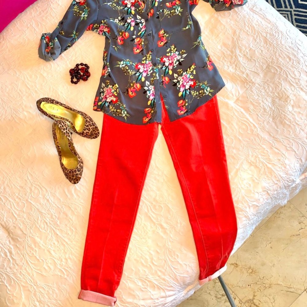 Red Celebrity Pink Skinny Jeans